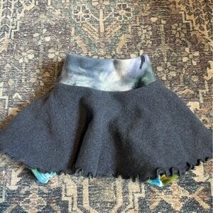 Interlock wool skort